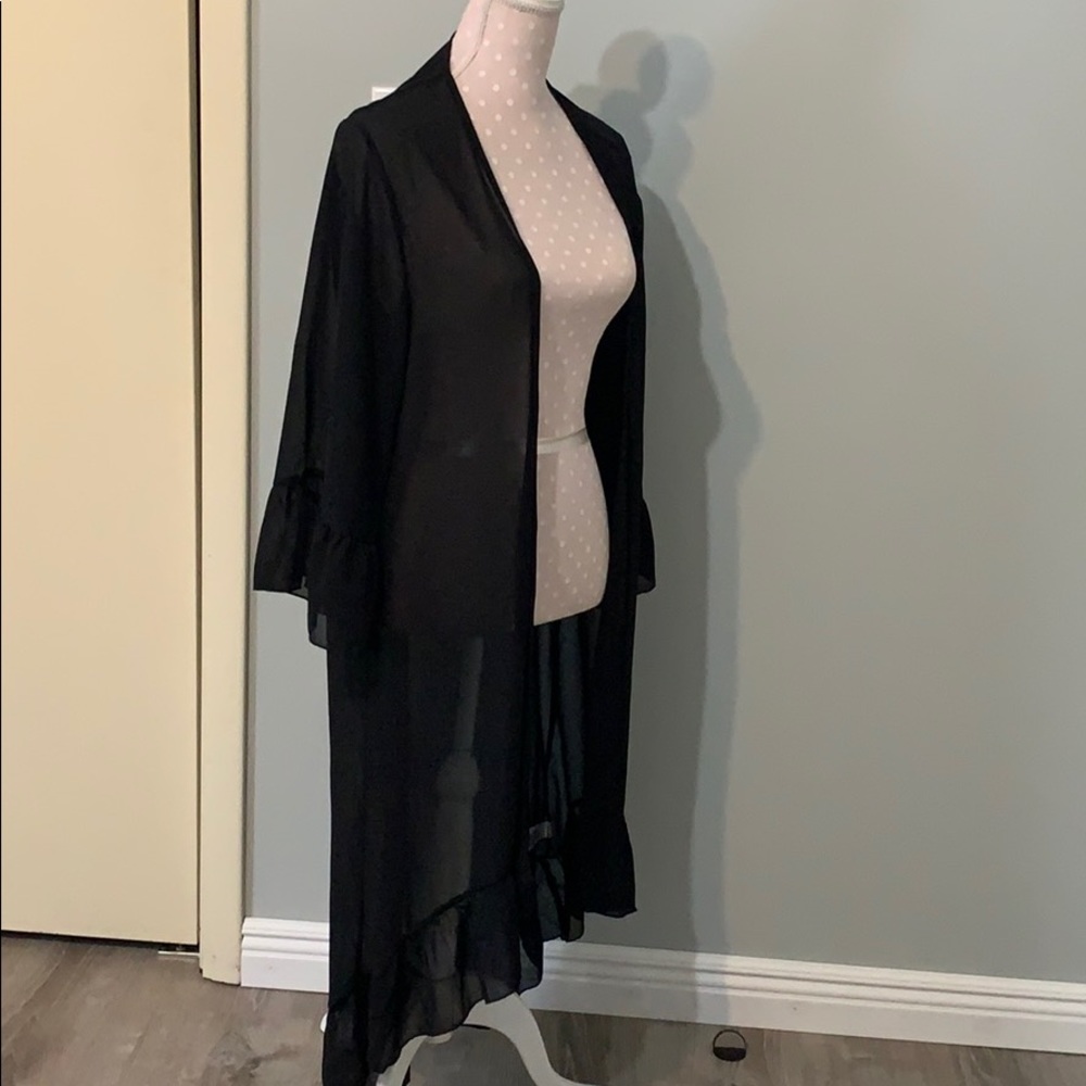 Black sheer cardigan